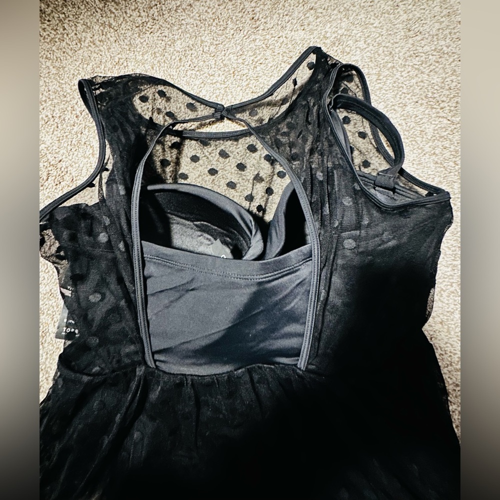 *SOLD*NWT Torrid mesh polkadot push-up one piece swimsuit - Picture 6 of 15